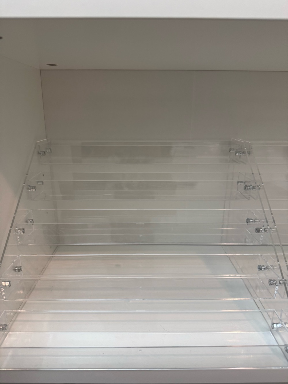 Set of 2 Clear Acrylic Shelf Organizer - Transparent Home Storage